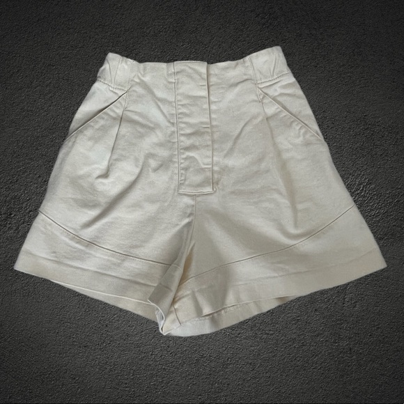 Zara Pants - Zara Wide Leg Bermuda Eggshell Shorts Sz: S